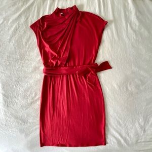 Asymmetrical dress by Amour Vert in red size S.
